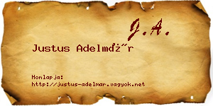 Justus Adelmár névjegykártya